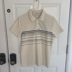 Saint Laurent Bouclette Rayures Imprimees Polo Shirt